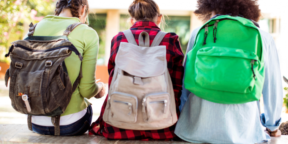 Students with Backpacks on
